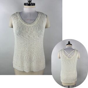 💚 3466. Sheer Knit Lattice Vest